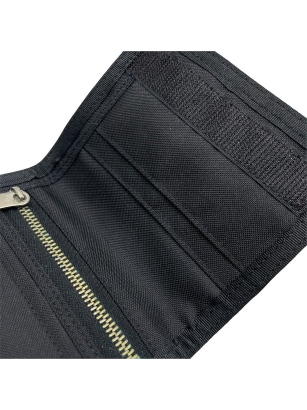 Saint Laurent Trifold Wallet Folding Palm Leaf Print Velcro Nylon Canvas Cream - Picture 6 of 10